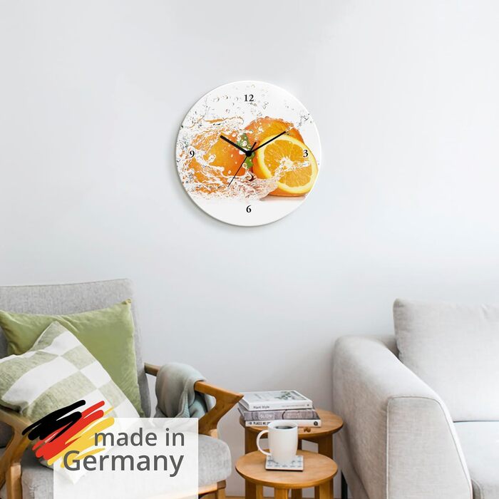 Настінний годинник без цокання 30 см ARTLAND