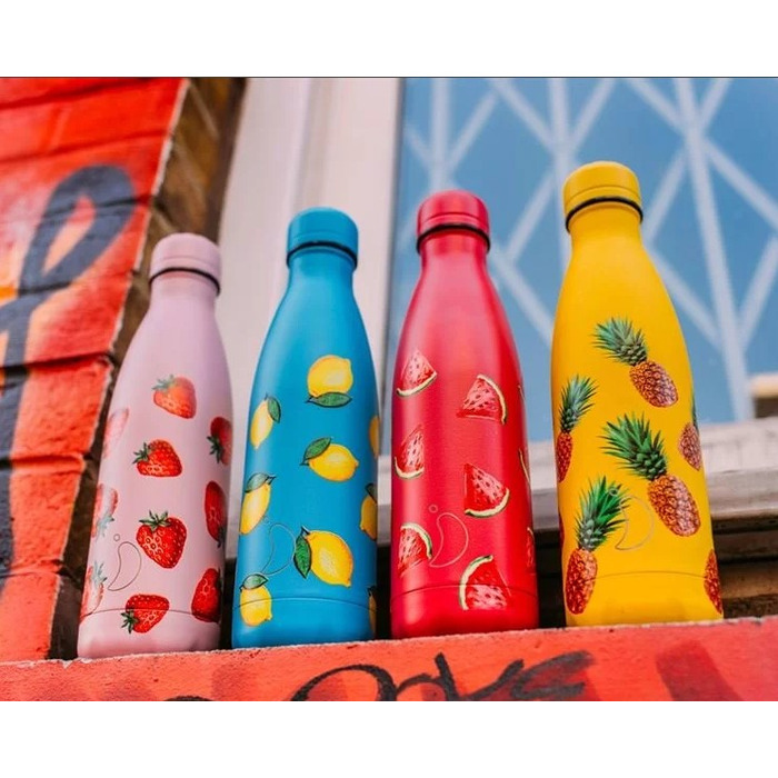 Вакуумна пляшка для води 0,5 л, рожева Icons Strawberry CHILLYS