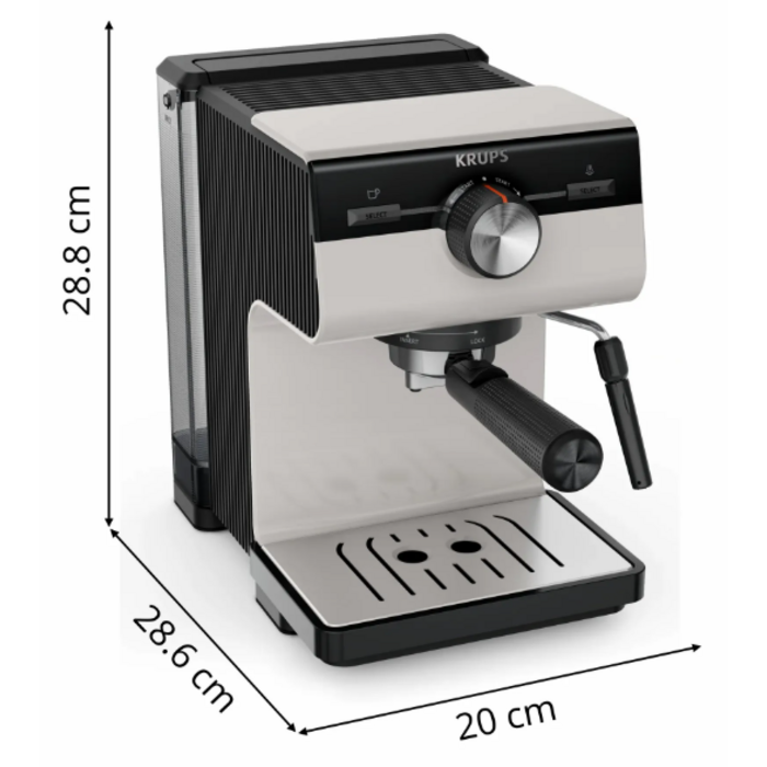 Кофеварка эспрессо Krups XP381810 OPIO GREY (7076116)