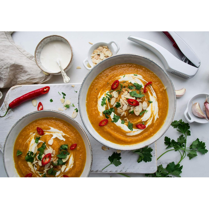 Практичний прес для великих зубчиків часнику, також з лушпинням. У тому числі інструмент для чищення Susi 3 Garlic Press Single, 12150 Susi 3