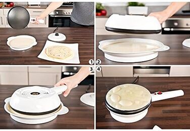 Блинница электрическая 20 см, с базовой станцией, белая Rosenstein & Söhne