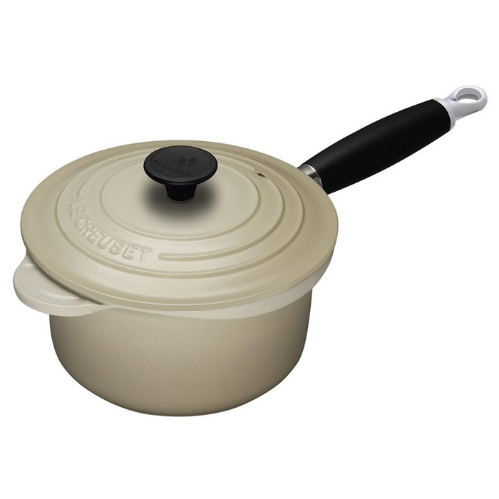 Ківш з кришкою 20 см, бежевий Le Creuset