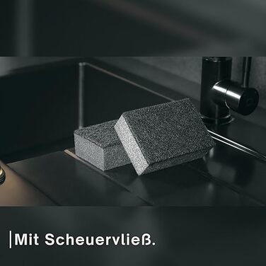 Черная губка для мытья посуды 8 шт. Black Sweden Home