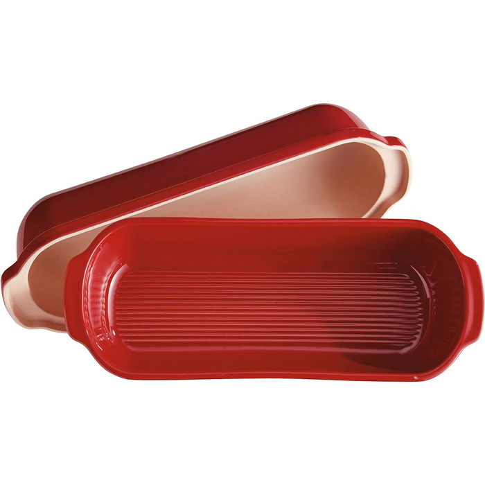 Форма для випікання хліба прямокутна, керамічна, 39x16,5x15 см червона Emile Henry