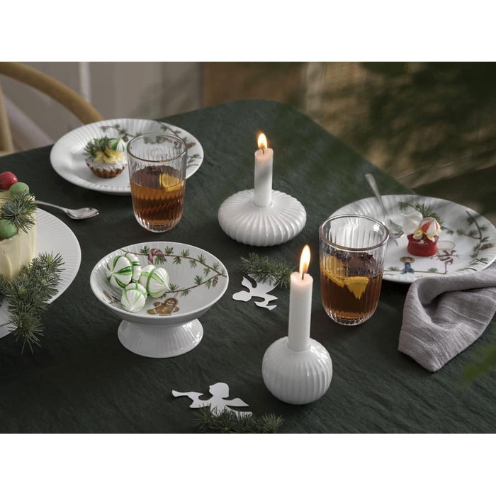 Чаша сервировочная 12 см белая с акварельной росписью Christmas Hammershøi Kähler