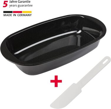 Форма для випічки хліба Westmark - високоякісна емальована форма для випічки хліба, як з пекарні - 32 см - для рівномірного підрум'янювання - 100 стійка до подряпин (чорна) (емаль зі скребком)