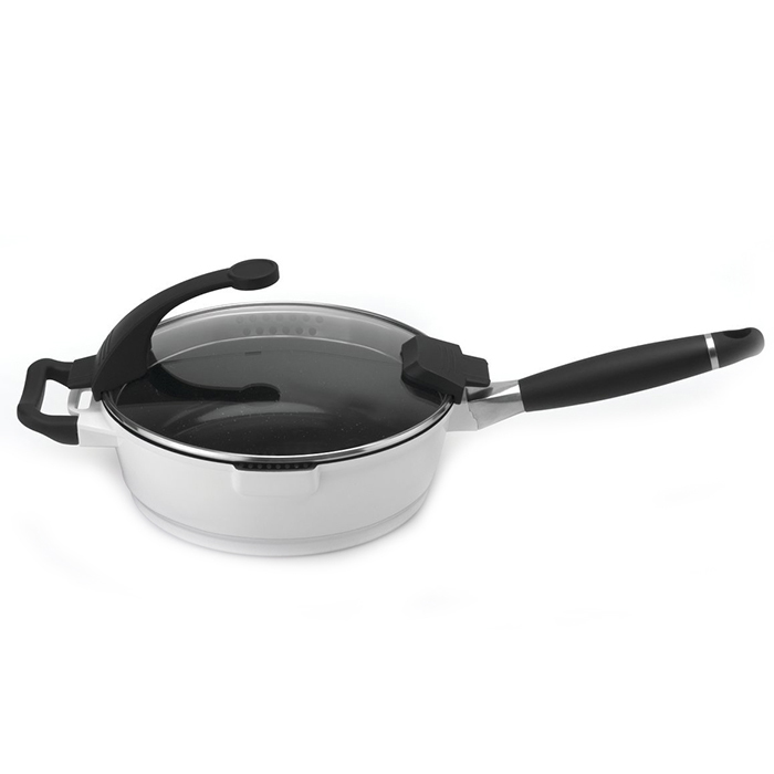 Сотейник BergHOFF Virgo white с крышкой, диам. 28 см, 4,3 л