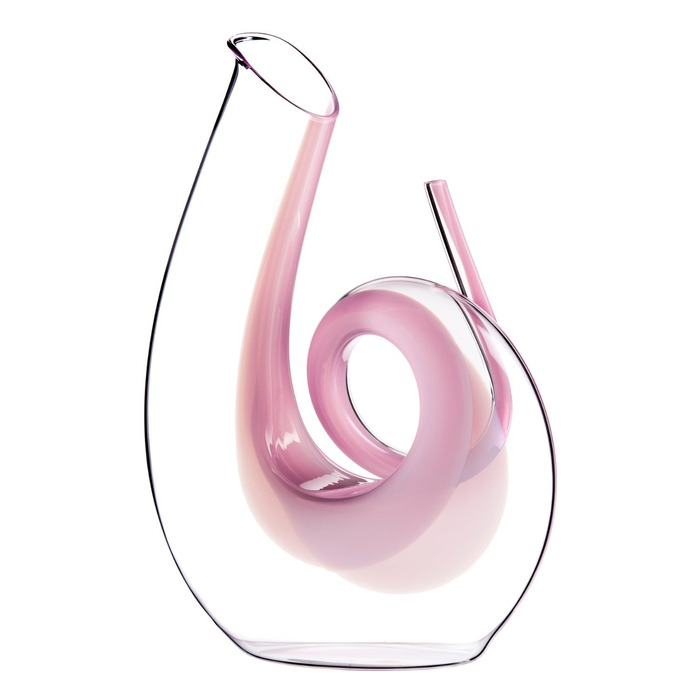 Декантер Curly pink 1400 мл, кришталь, ручна робота, Riedel