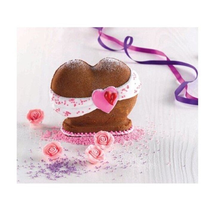 Рознімна форма для випічки 3D у вигляді серця з бантиком Love Kaiser