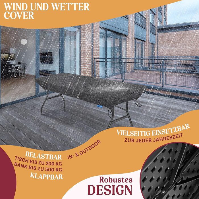 Стіл для кемпінгу 180 х 75 х 75 см KESSER