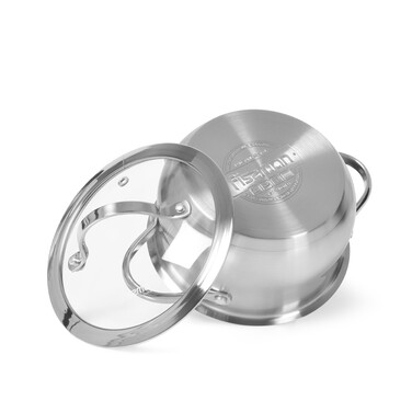 Каструля зі скляною кришкою Fissman VALERY 16x8 см на 1,6 л (5411)