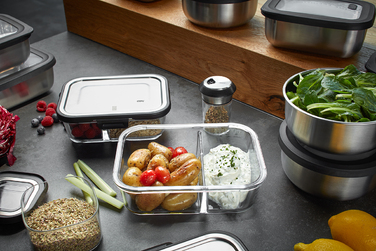 Контейнер пищевой, прямоугольный, 450/750 мл Milo Gefu