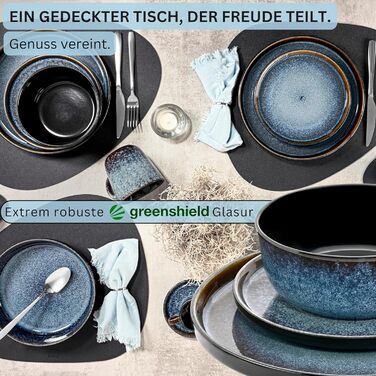 Кам&39яні миски для пасти 6 предметів, набір мисок для пасти на 6 осіб, набір мисок, придатний для миття в посудомийній машині та мікрохвильовій печі, велика багатофункціональна миска темно-сірого кольору 750 мл VALUE COLLECTION (Osaka, набір посуду 18 пр