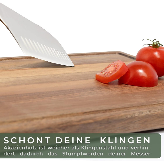 Набір з 3 обробних дощок із підставкою, дерево акації WALDWERK