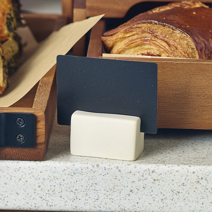 Меню-холдер 5*3*3 см, керамічний, білий, GenWare