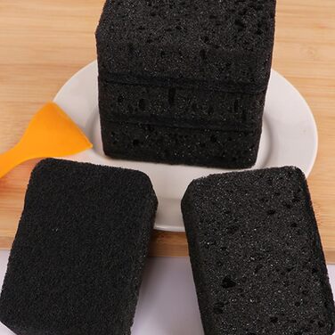 Набір губок для миття посуду 3 шт. 6,9 х 9,8 см чорний Okaywork