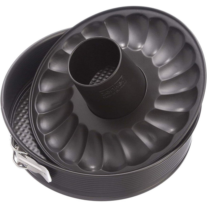 Роз'ємна форма Zenker плоска та трубчасте дно Ø 30 см форма для випічки з 2 днами, професійний набір форм для тортів, з високоякісним антипригарним покриттям, легко розформовується для соковитих тортів і пирогів, кількість