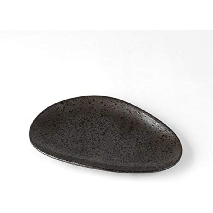 Арена Реактивна порцеляна на 4 персони (овальна тарілка 27 см, чорна)