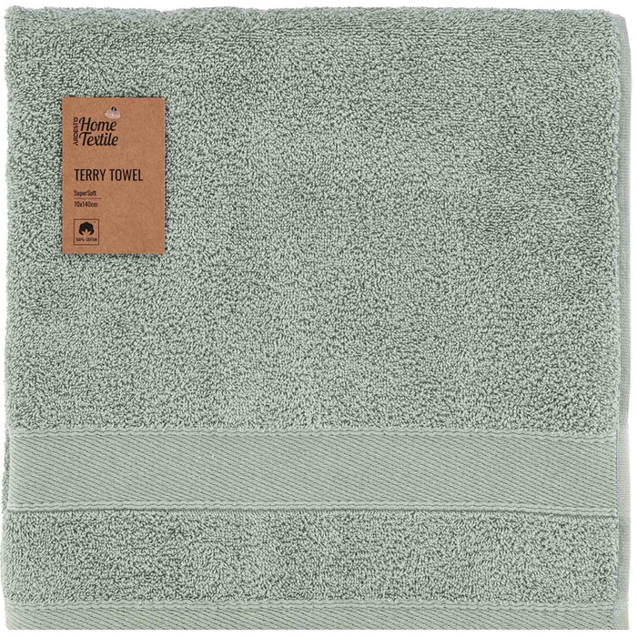 Рушник махровий Ardesto SuperSoft, 70х140см, 100% бавовна, зелений