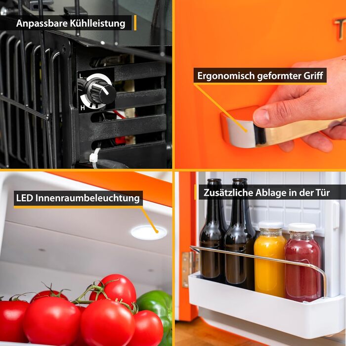 Мини-холодильник 40 л оранжевый TZS First Austria