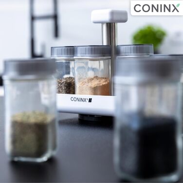 Стійка для спецій із 8 баночками для спецій Coninx