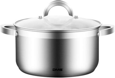 Набір каструль з нержавіючої сталі зі скляними кришками, 11 предметів DMS