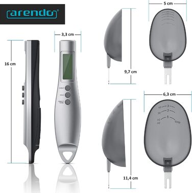 Электронная мерная ложка до 300 г Arendo