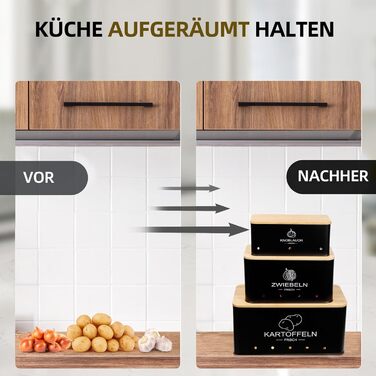 Ящик для зберігання з кришкою 3 шт чорний Avmvnvc