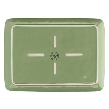 Блюдо сервірувальне прямокутне Rose&Tulpani Milano CONCERTO VERDE OLIVA, керамограніт, олива, 36 х 26,5 см