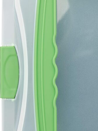 Деко для випікання з кришкою Relaxdays, ящик для транспортування тортів 3-в-1, ШxГ 40,5x32,5 см, високий бортик, прямокутне деко для тортів, (зелене)