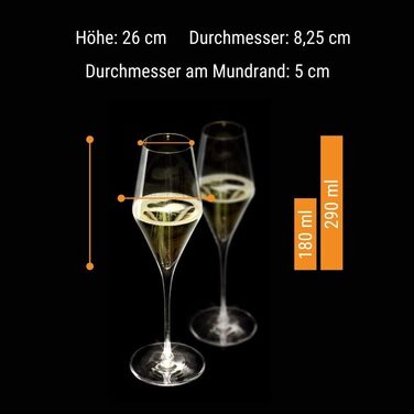 Келихи для шампанського 290 мл, набір 2 предмети, Highlight Stölzle Lausitz