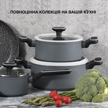 Каструля зі скляною кришкою 20 см 3 л LAURA Fissman