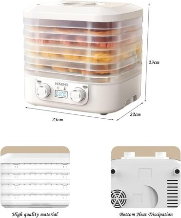 Дегидратор на 5 полок, белый Ranjima