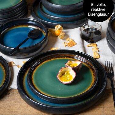 Набір посуду з кераміки Moritz & Moritz SOLID з 18 предметів 6 персон набір посуду з 6 обідніх, маленьких, глибоких тарілок набір посуду з 18 предметів