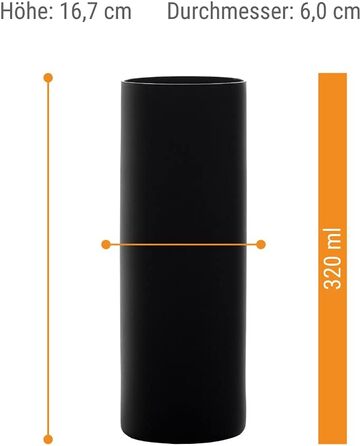 Стаканы для кампари 320 мл, набор 6 предметов, черные New York Bar Stölzle Lausitz