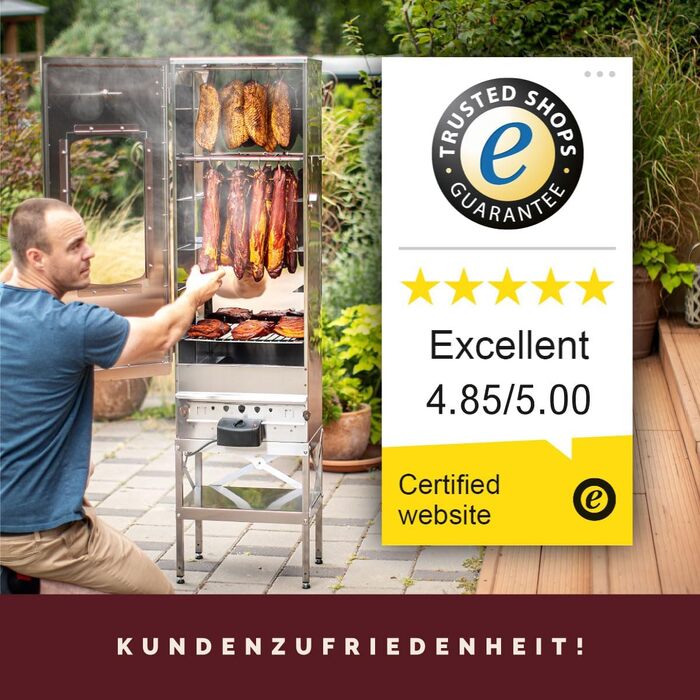 Високоякісна коптильня для копчення з нержавіючої сталі KAISER