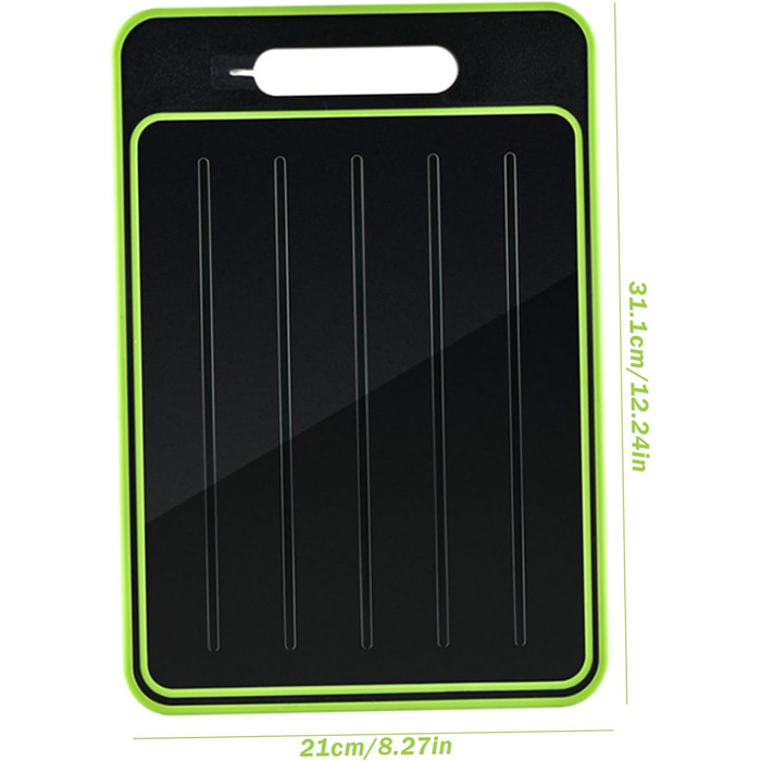 Дошка для розморожування та нарізання 31,1 х 21 см, чорний/зелений SMELEYOU