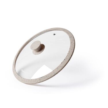 Кришка Fissman ARCADES 24 см жароміцне скло (з силіконовим ободом) (9982)