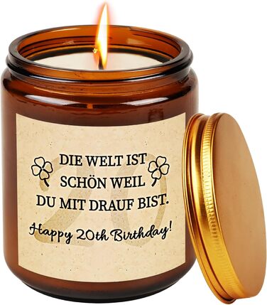 ТУЗЕЛІЯ. Іменинниця - Свічки Подарунок для іменинниці - Подарунок для жінки, дівчини, сестри, доньки - Подарунок на день народження найкращої подруги - Ароматичні свічки у склянці - Аромат лаванди Один розмір (20, один розмір)