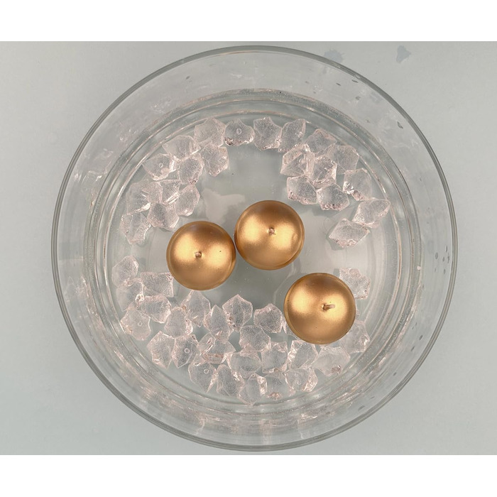 Плаваючі свічки 50 шт. плаваючі свічки Ø 40 мм (рожеве золото) (золото)