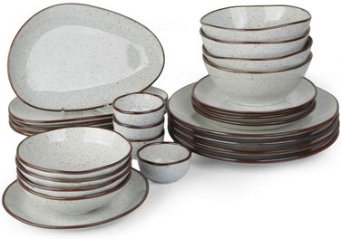 Арена Реактивный фарфор на 4 человека (24 шт. Сервиз ужина, песок)