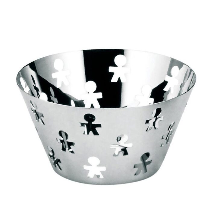 Ваза для фруктов 23х12,2х23 см металлик Girotondo Alessi