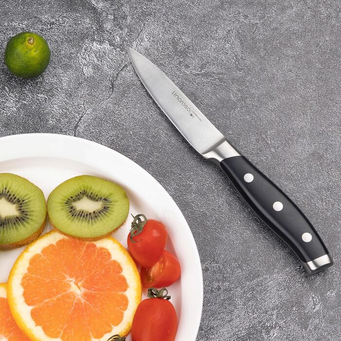 Нож для очистки овощей linoroso 9 см Нож для овощей Острые ножи для фруктов Кухонные ножи Маленькие кухонные ножи Немецкая поковка из углеродистой стали Эргономичная ручка с элегантной подарочной коробкой - Классическая серия 3,5-дюймовый нож для очистки 