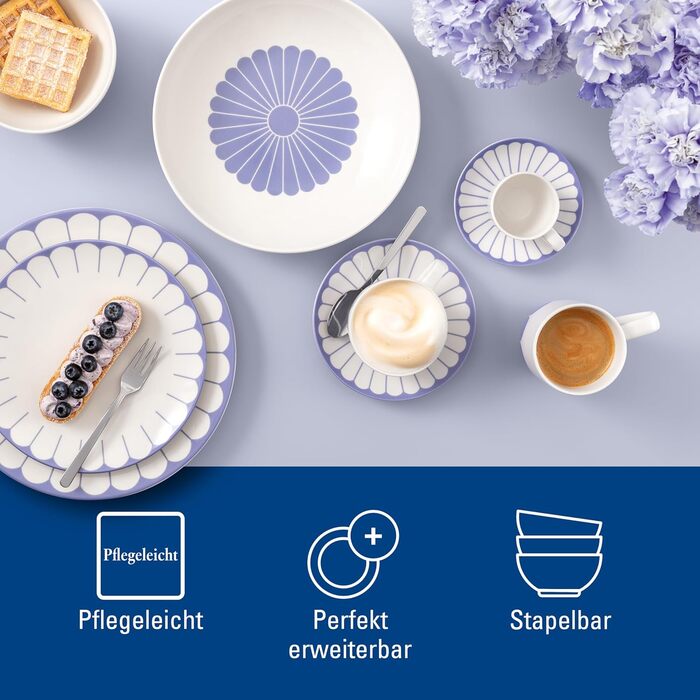 Миска для пасти 620 мл синій Fleur Villeroy & Boch