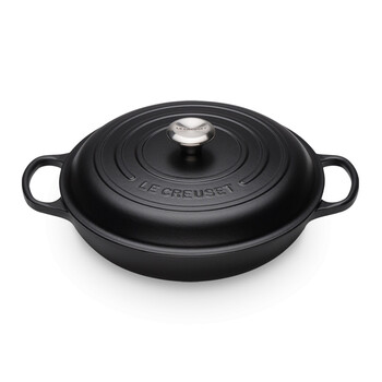 Каструля низька 3,5 л чорна матова Le Creuset