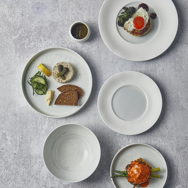 Тарелка презентационная 25*3.5 см с низким вертикальным бортом, Incise Porcelain Lustre, GenWare