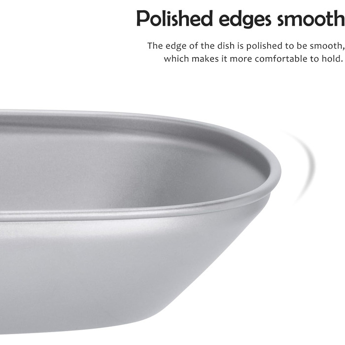 Багаторазова титанова каструля Boundless Voyage, обідня тарілка, надлегка, з сумкою для перенесення, на відкритому повітрі, для кемпінгу, портативний посуд, тарілка для салату з макаронами, можна мити в посудомийній машині, Ti1143T ((маленька-ука) Ti1142t