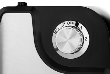 ARDESTO М'ясорубка, 1700Вт, продук.-1.6кг/хв, 2 решітки + для ковб., кеббе, насадка для томатів, пластик+метал, чорно-сріблястий