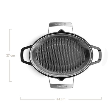 Жаровня чавунна з кришкою та кошиком для смаження Burnhard