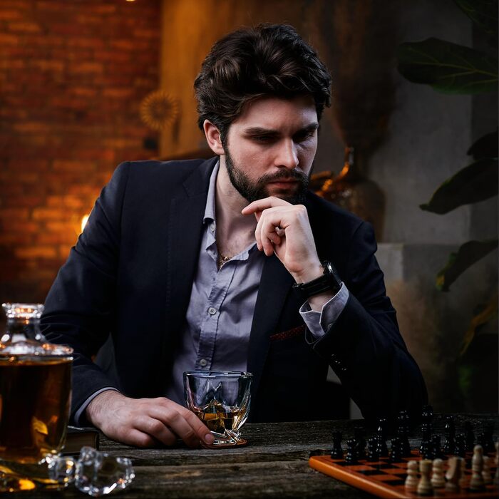 Набір келихів для віскі та аксесуарів для віскі - 8 каменів для віскі та 2 підставки Whisiskey